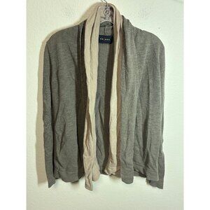Axcess Knit Cardigan Sweater Open Front Casual Taupe Size Small